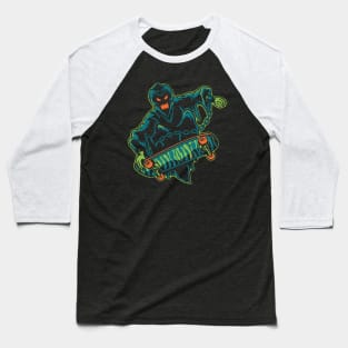 Green Ghost Baseball T-Shirt